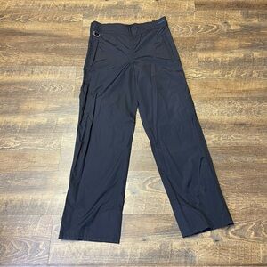 Vintage 90s Ralph Lauren Rain Pants Womens Medium Nylon Blend Zip Pockets Ankles